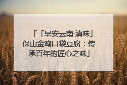 「早安云南·滇味」保山金鸡口袋豆腐：传承百年的匠心之味