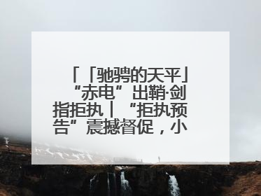 「驰骋的天平」“赤电”出鞘·剑指拒执︱“拒执预告”震撼督促，小心“执行”变“执刑”