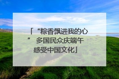 “粽香飘进我的心” 多国民众庆端午感受中国文化