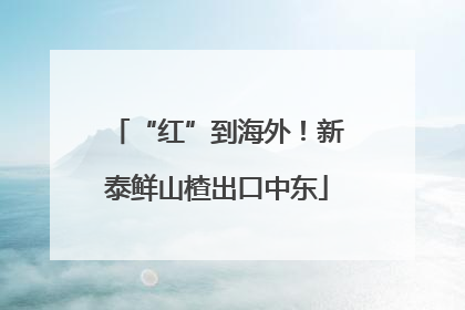 “红”到海外！新泰鲜山楂出口中东