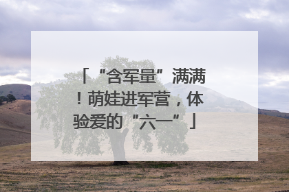 “含军量”满满！萌娃进军营，体验爱的“六一”