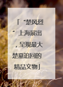 “楚风烈”上海展出，呈现最大楚墓追回的精品文物