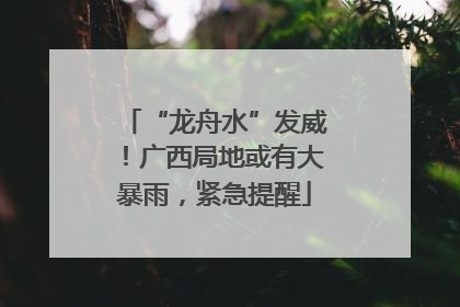 “龙舟水”发威！广西局地或有大暴雨，紧急提醒