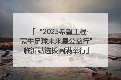“2025希望工程·蒙牛足球未来星公益行”临沂站选拔圆满举行