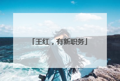 王红，有新职务
