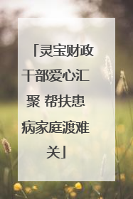 灵宝财政干部爱心汇聚 帮扶患病家庭渡难关