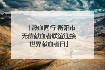 热血同行 衡阳市无偿献血者联谊迎接世界献血者日