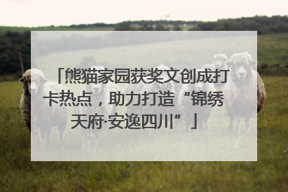 熊猫家园获奖文创成打卡热点，助力打造“锦绣天府·安逸四川”