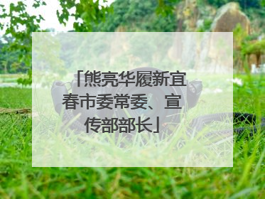 熊亮华履新宜春市委常委、宣传部部长