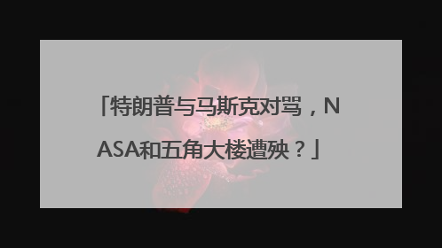 特朗普与马斯克对骂，NASA和五角大楼遭殃？