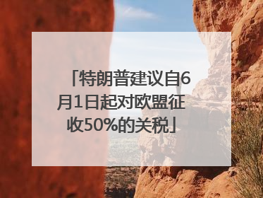 特朗普建议自6月1日起对欧盟征收50%的关税