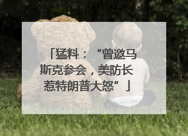 猛料：“曾邀马斯克参会，美防长惹特朗普大怒”