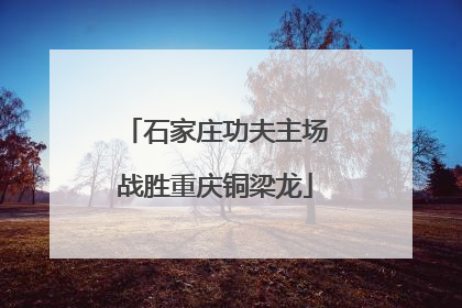 石家庄功夫主场战胜重庆铜梁龙