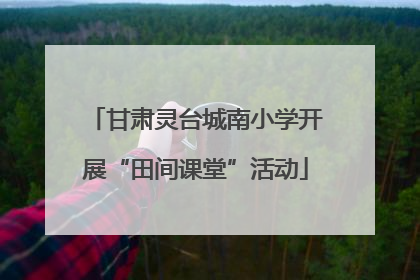 甘肃灵台城南小学开展“田间课堂”活动
