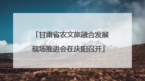 甘肃省农文旅融合发展现场推进会在庆阳召开