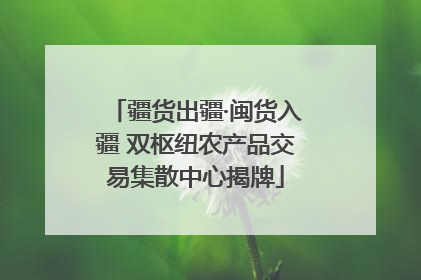 疆货出疆·闽货入疆 双枢纽农产品交易集散中心揭牌