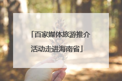 百家媒体旅游推介活动走进海南省