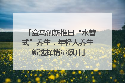 盒马创新推出“水替式”养生，年轻人养生新选择销量飙升