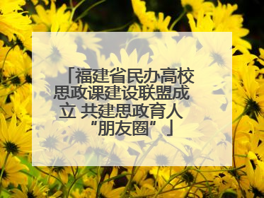 福建省民办高校思政课建设联盟成立 共建思政育人“朋友圈”