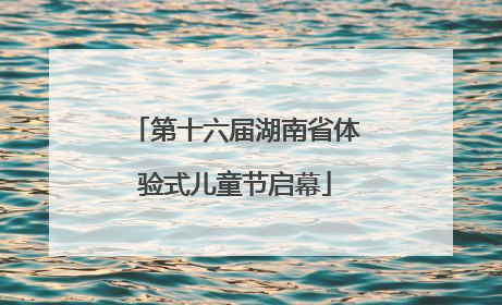 第十六届湖南省体验式儿童节启幕