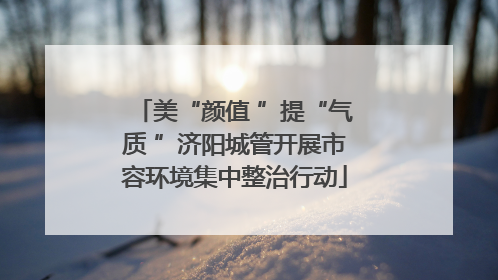 美“颜值 ”提“气质 ”济阳城管开展市容环境集中整治行动