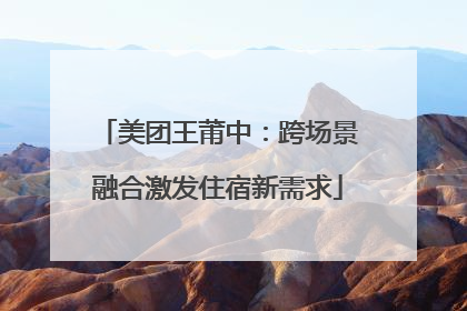 美团王莆中：跨场景融合激发住宿新需求