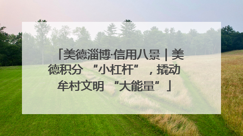 美德淄博·信用八景｜美德积分 “小杠杆”，撬动牟村文明 “大能量”