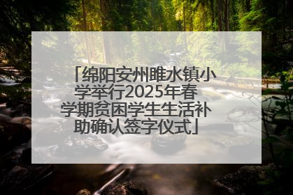绵阳安州雎水镇小学举行2025年春学期贫困学生生活补助确认签字仪式