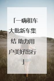 一嗨租车大批新车集结 助力用户美好出行