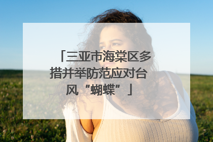 三亚市海棠区多措并举防范应对台风“蝴蝶”
