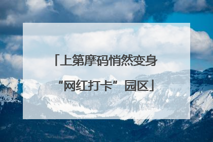 上第摩码悄然变身“网红打卡”园区