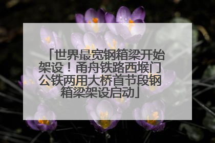 世界最宽钢箱梁开始架设！甬舟铁路西堠门公铁两用大桥首节段钢箱梁架设启动