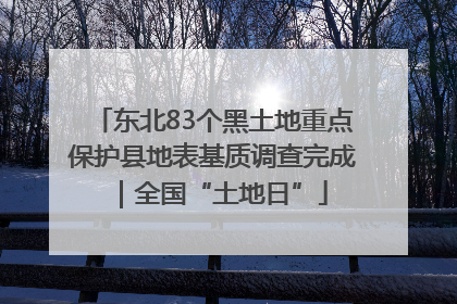 东北83个黑土地重点保护县地表基质调查完成｜全国“土地日”