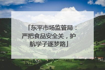 东平市场监管局：严把食品安全关，护航学子逐梦路
