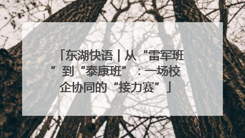 东湖快语｜从“雷军班”到“泰康班”：一场校企协同的“接力赛”