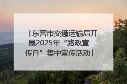 东营市交通运输局开展2025年“路政宣传月”集中宣传活动