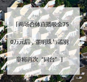 两场合体直播吸金750万元后，董明珠与孟羽童将再次“同台”