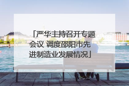 严华主持召开专题会议 调度邵阳市先进制造业发展情况