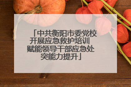 中共衡阳市委党校开展应急救护培训 赋能领导干部应急处突能力提升