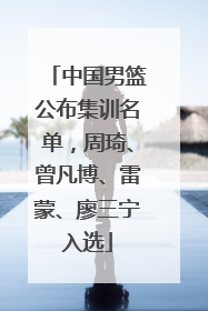 中国男篮公布集训名单，周琦、曾凡博、雷蒙、廖三宁入选