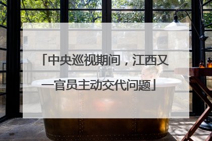 中央巡视期间，江西又一官员主动交代问题