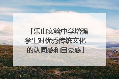乐山实验中学增强学生对优秀传统文化的认同感和自豪感