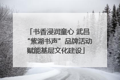 书香浸润童心 武昌“紫湖书声”品牌活动赋能基层文化建设