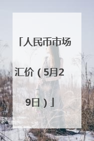人民币市场汇价（5月29日）