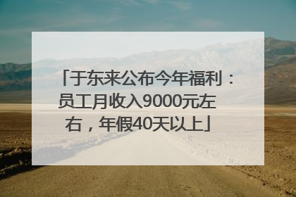 于东来公布今年福利：员工月收入9000元左右，年假40天以上