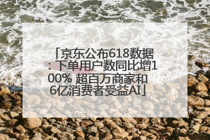 京东公布618数据：下单用户数同比增100% 超百万商家和6亿消费者受益AI