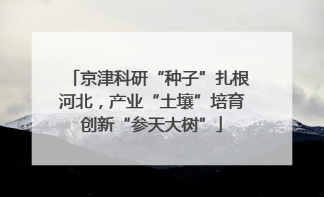 京津科研“种子”扎根河北，产业“土壤”培育创新“参天大树”