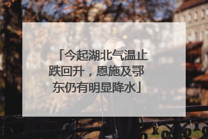 今起湖北气温止跌回升，恩施及鄂东仍有明显降水