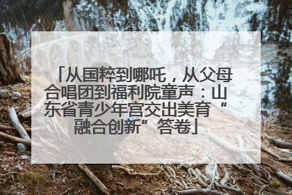 从国粹到哪吒，从父母合唱团到福利院童声：山东省青少年宫交出美育“融合创新”答卷
