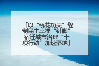 以“绣花功夫”缝制民生幸福“针脚” 宿迁城市治理“十项行动”加速落地